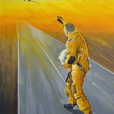 One of a pair of paintings commissioned for the retirment of the U-2 squadron at Beale AFB.